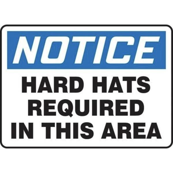 Accuform OSHA NOTICE SAFETY SIGN HARD HATS MPPE812XT MPPE812XT - main